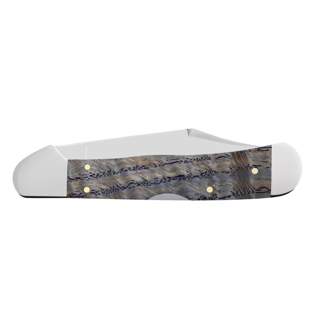 Case® | Smooth Blue Curly Oak CopperLock® – caseknives.com