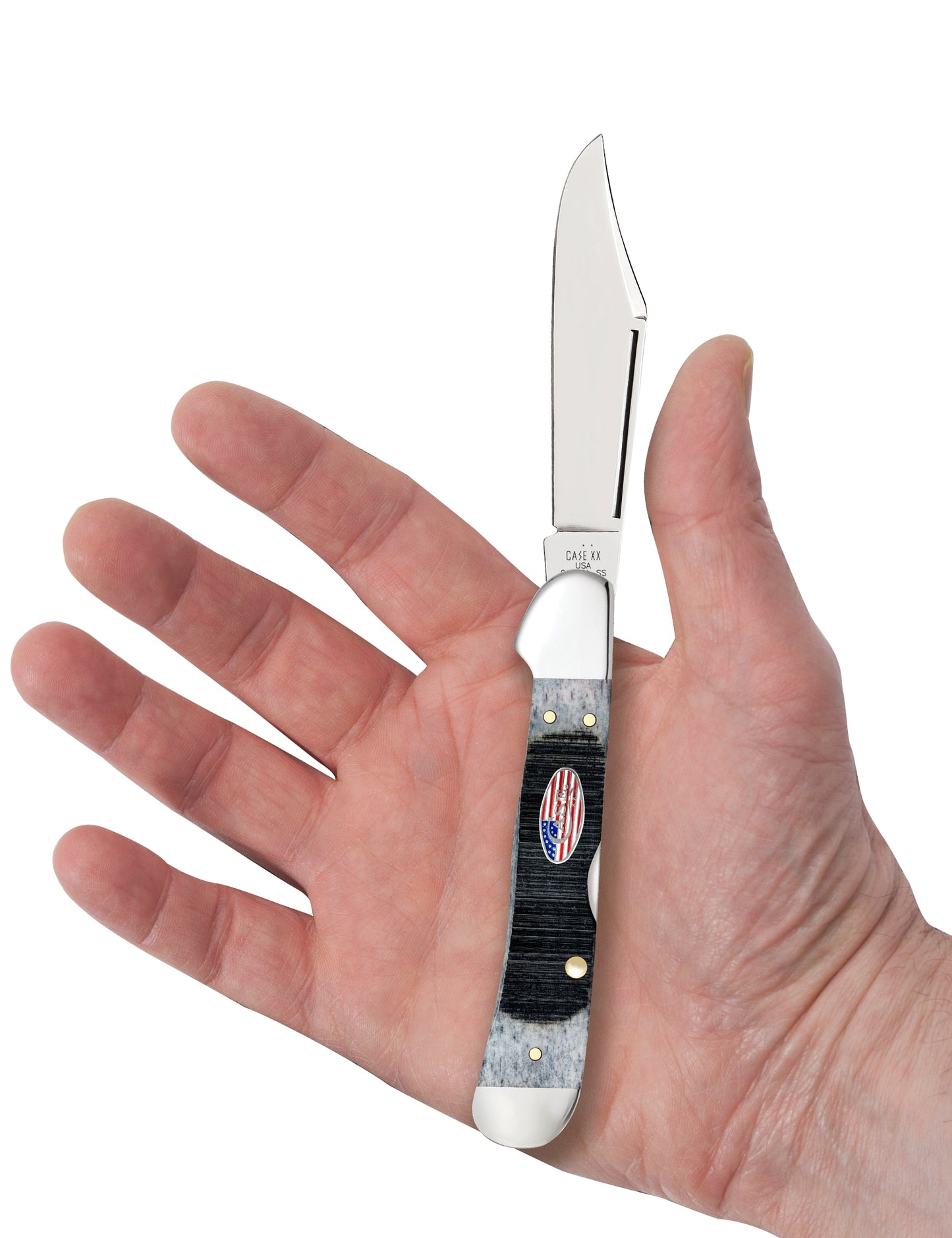 Sawcut Jigged Gray Bone CopperLock® In Hand