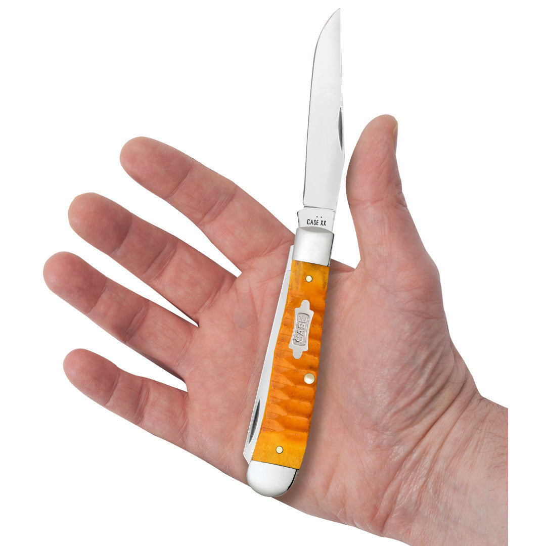 Gator Jig Persimmon Orange Bone CS Trapper in Hand