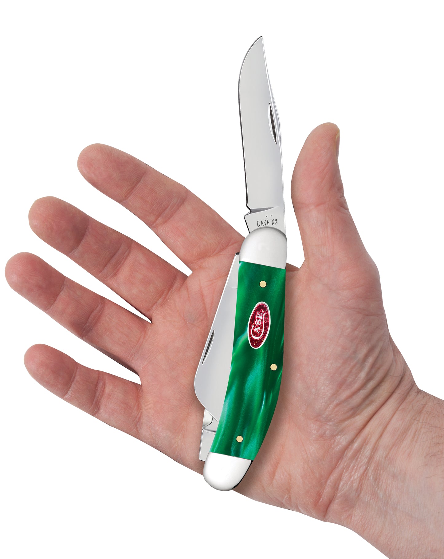 Smooth Green Pearl Kirinite® Sowbelly In Hand