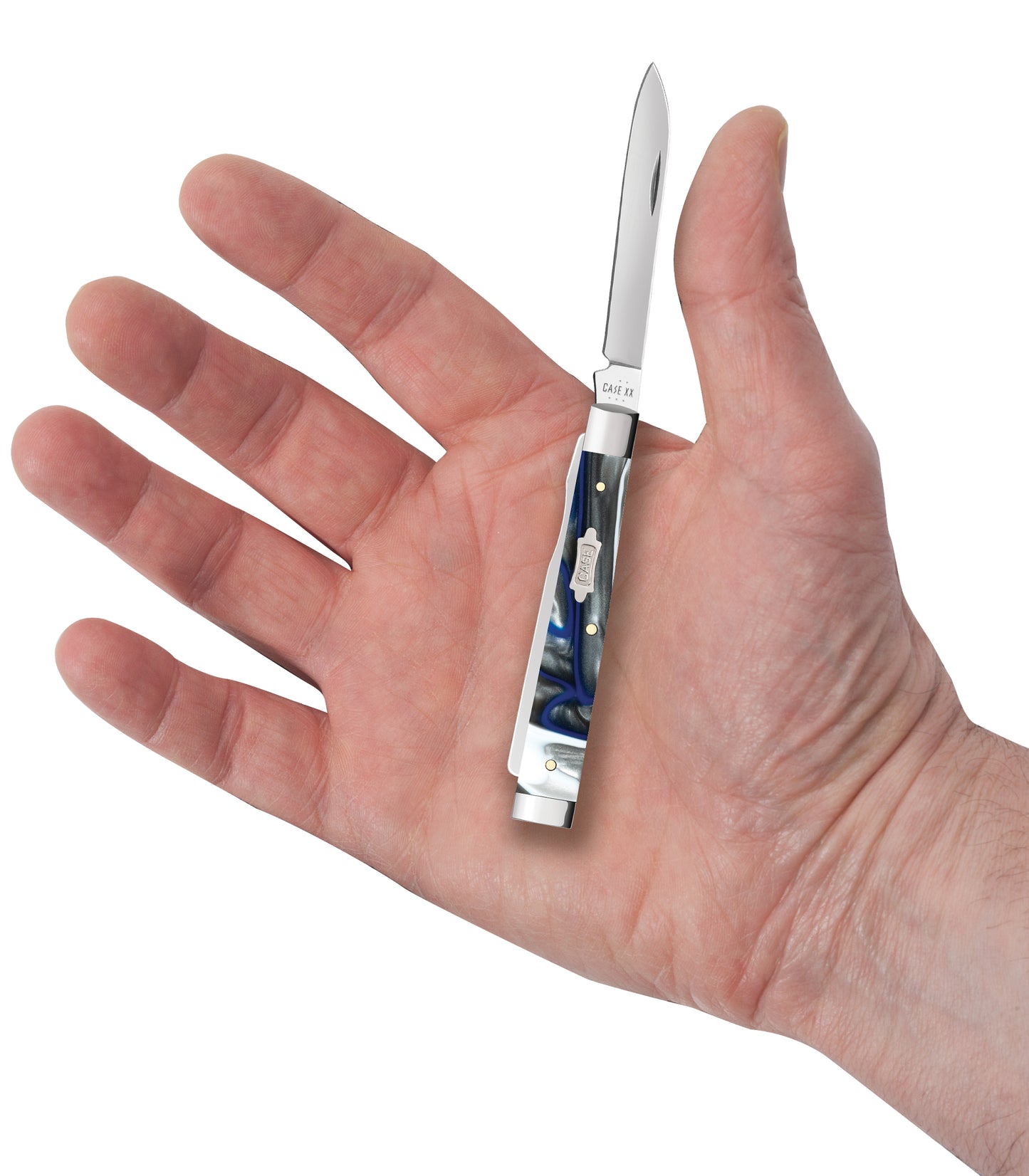 Smooth Pacific Tides Kirinite® Baby Doc Knife In Hand