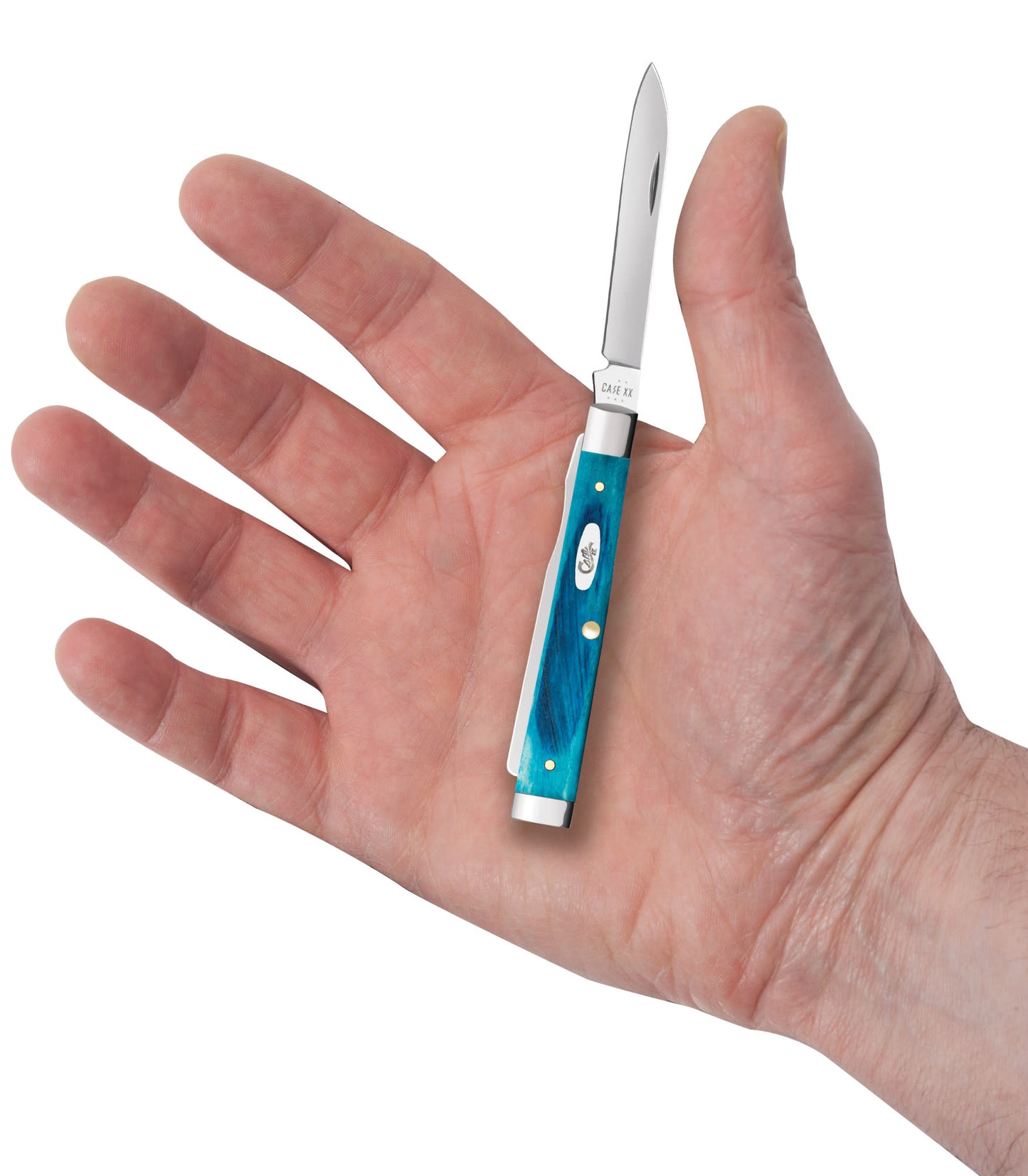 Sawcut Jig Caribbean Blue Bone Baby Doc in hand.