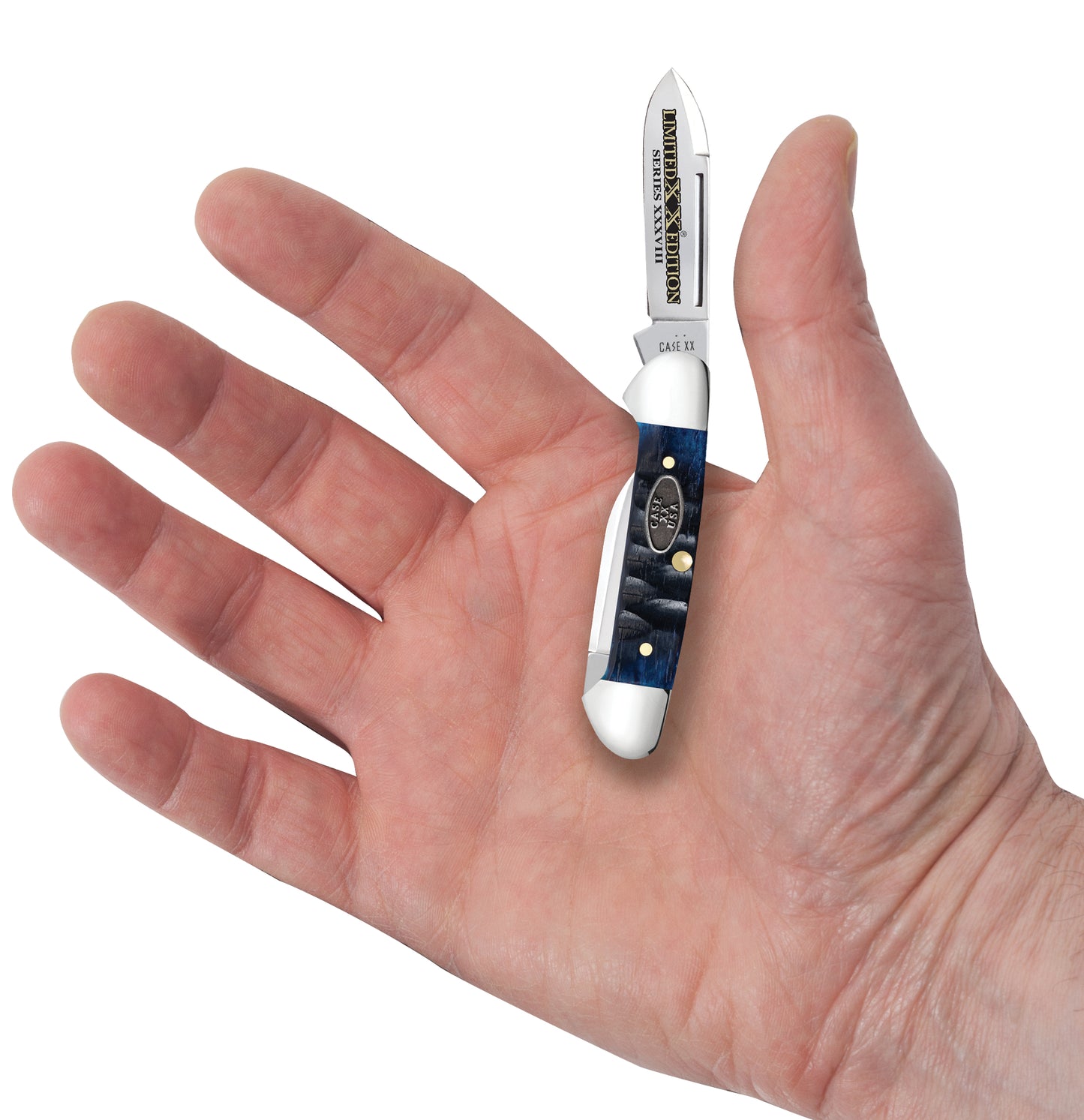 Limited XX Edition XXXVIII Gator Jig Ocean Blue Bone Baby Butterbean Knife in Hand