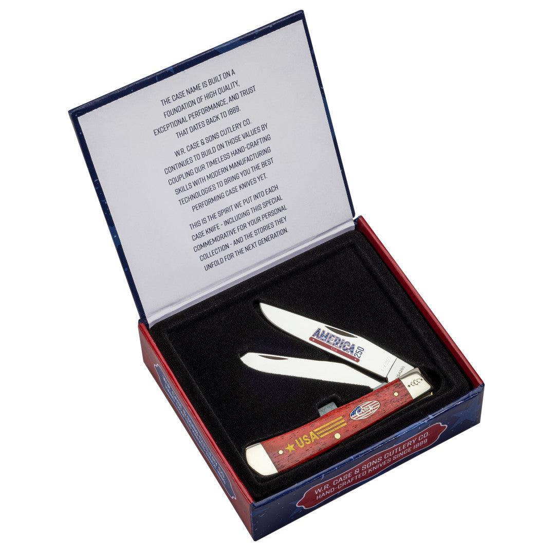 CCC® USA250 Commemorative Trapper in open cigar box.
