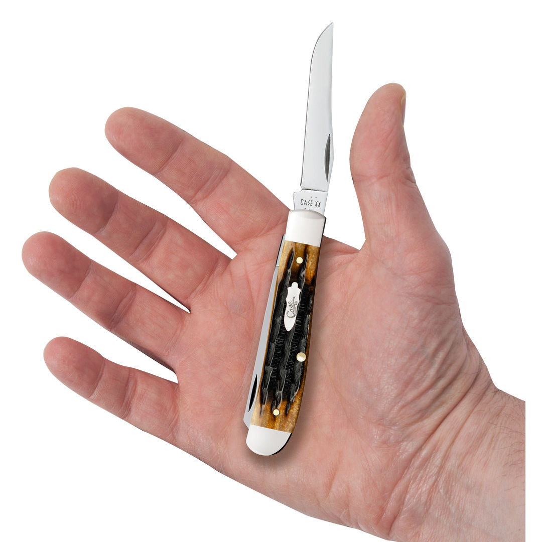 Kinfolks Jig Molasses Bone Mini Trapper in Hand