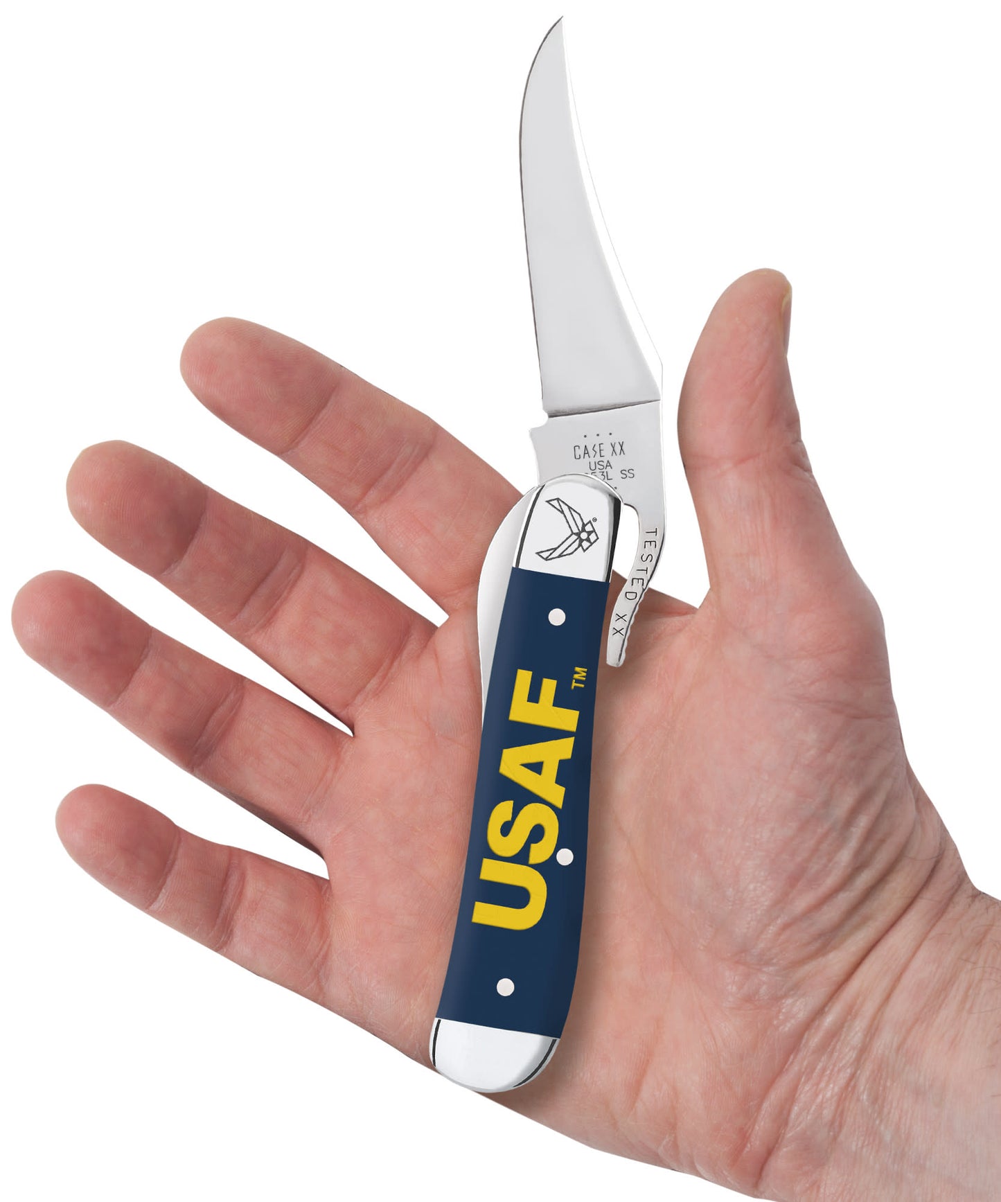 United States Air Force™ Embellished Smooth Navy Blue Synthetic RussLock® in Hand