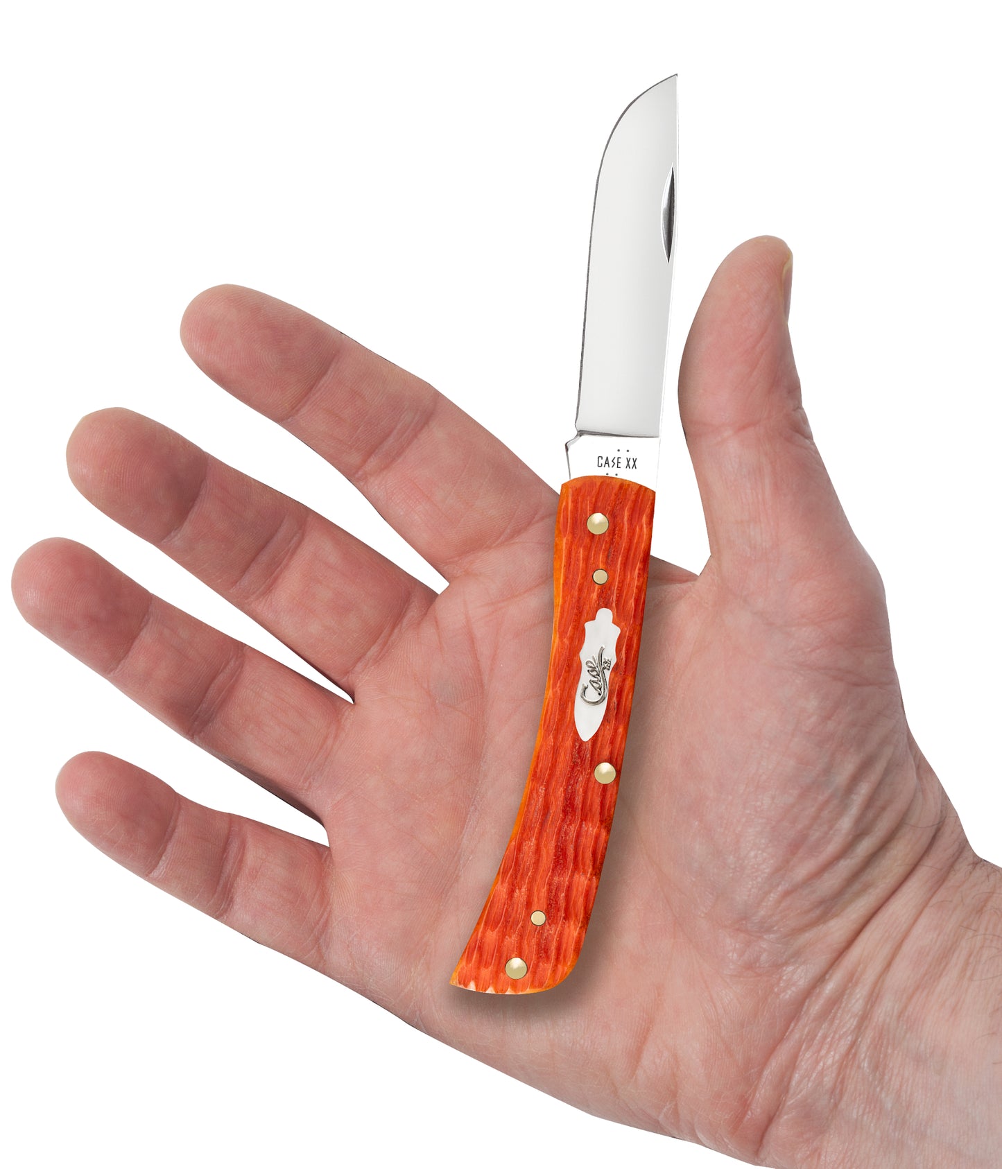 Crandall Jigged Tequila Sunrise Bone Sod Buster® Jr in Hand