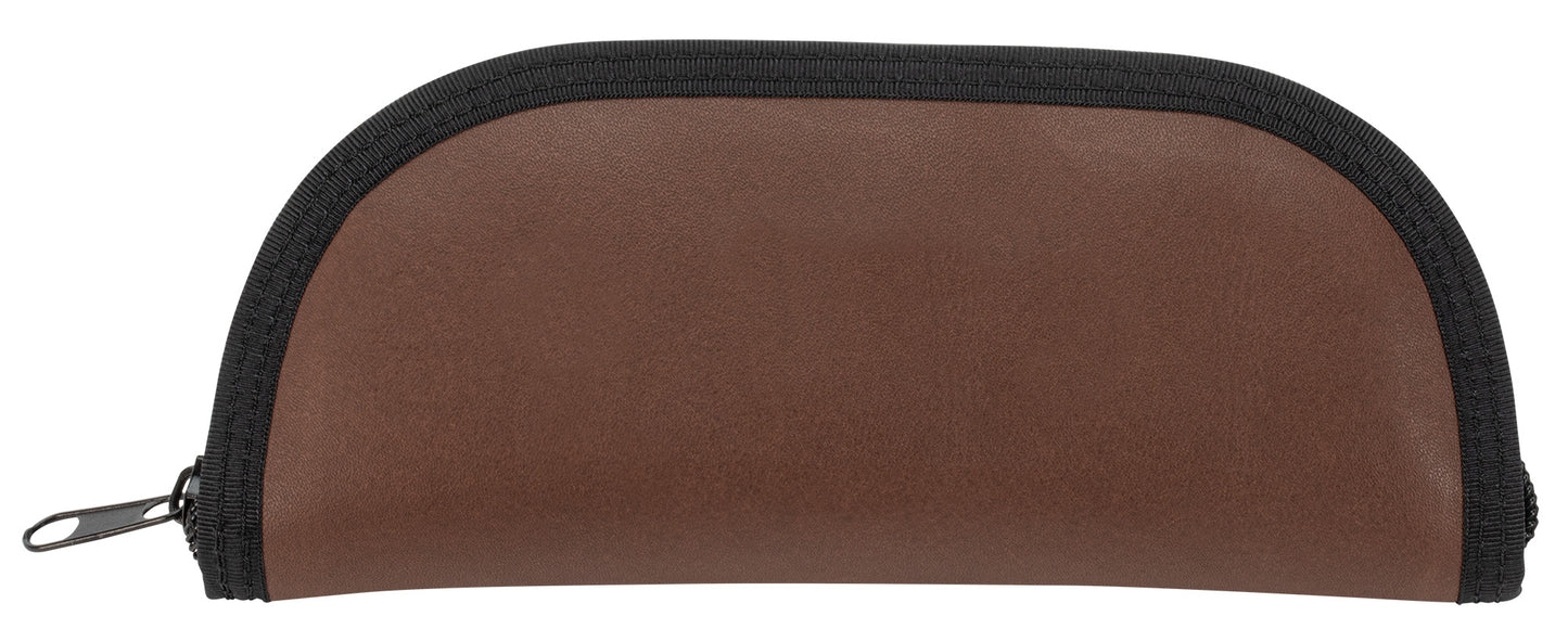 Back shot of Embellished Genuine Brown Leather Taco Pouch Medium.