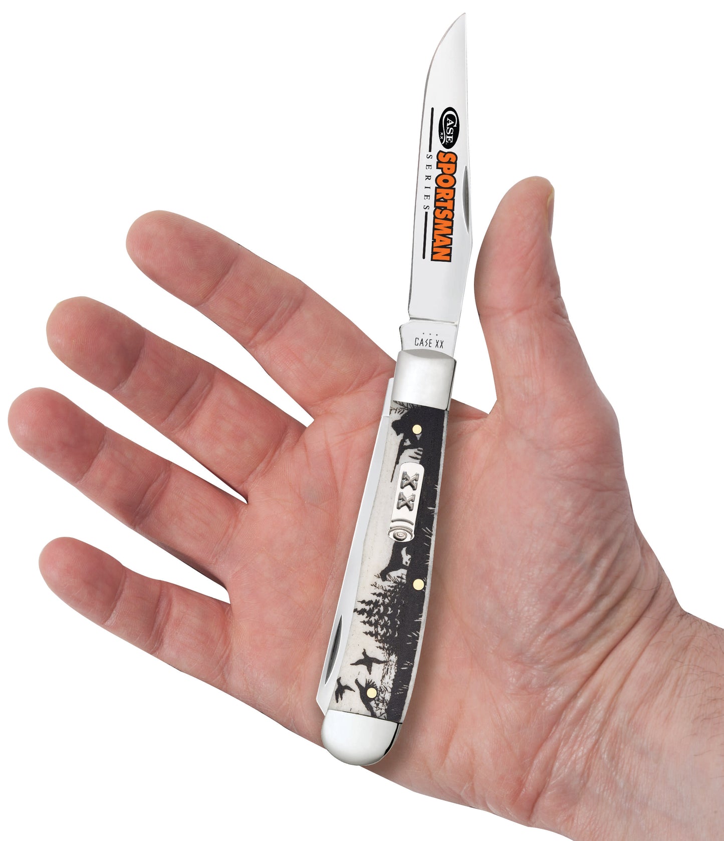 Sportsman Series Hunter Embellished Smooth Natural Bone Trapper In Hand