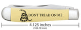 Don't Tread on Me® Embellished Smooth Yellow Synthetic Trapper Dimensions