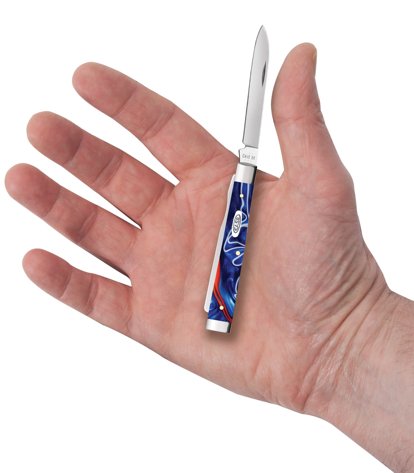 Smooth Patriotic Kirinite® Baby Doc in hand.