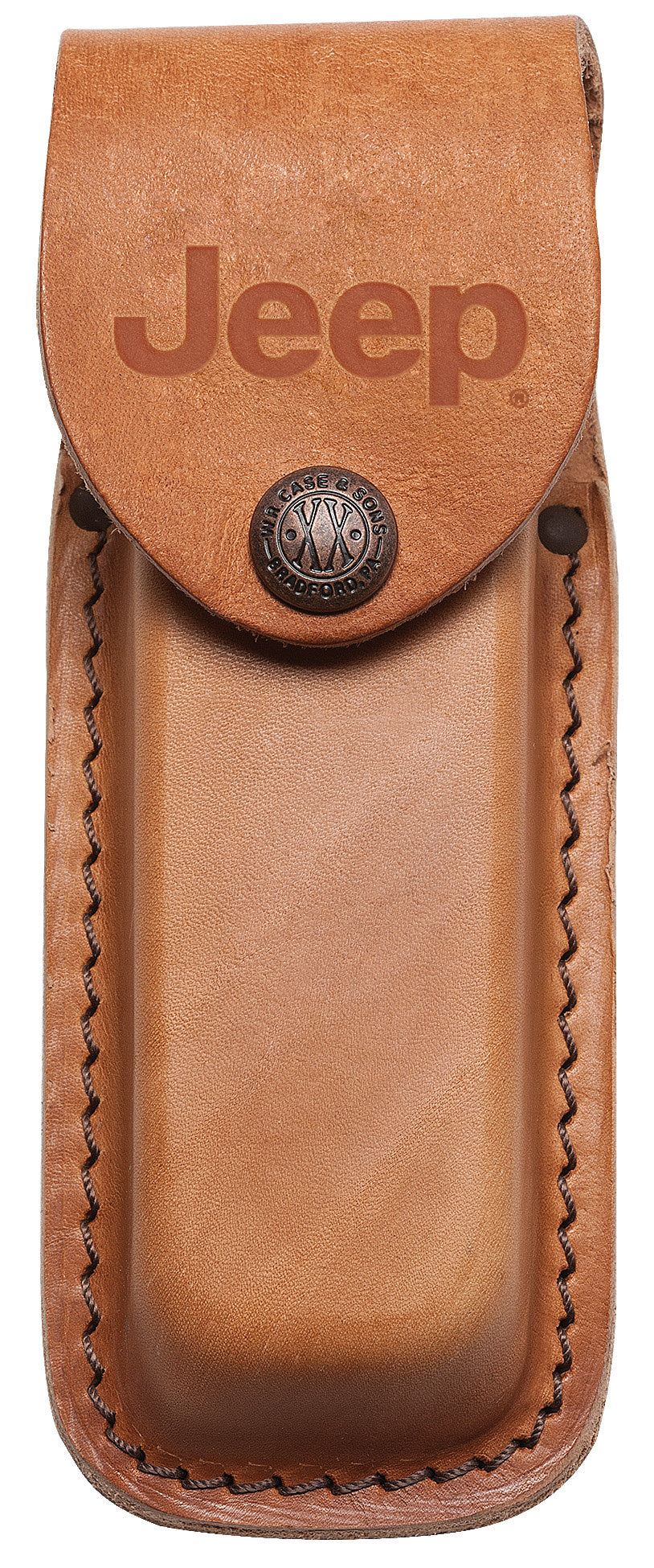 Front view of Jeep® Brown Leather Medium Sheath