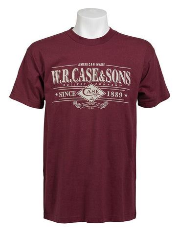 Maroon T-Shirt with W.R. Case & Sons Logo