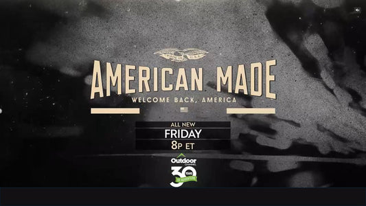 American Made television series logo on background.