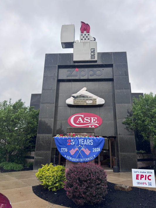A lo0k at the Zippo/Case Museum & Flagship Store, the site of a special America250 McKean County, Pennsylvania event on July 2, 2026.