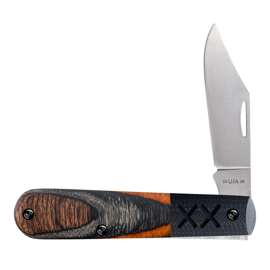 Crossroads™ Sloped Ember Glow DymaLux Wood w/ Black G-10 XR Barlow Front View
