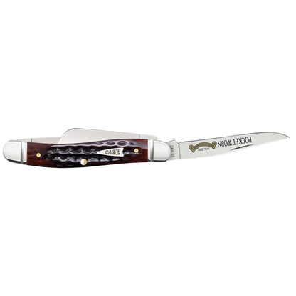 Pocket Worn® Corn Cob Jig Mahogany Bone Medium Stockman Open