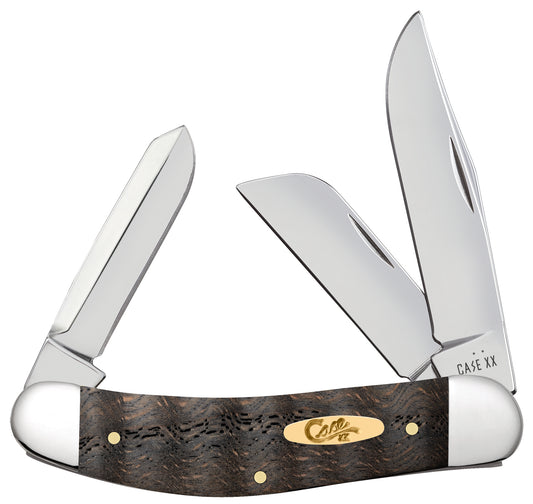 Smooth Black Curly Oak Wood Sowbelly Front View