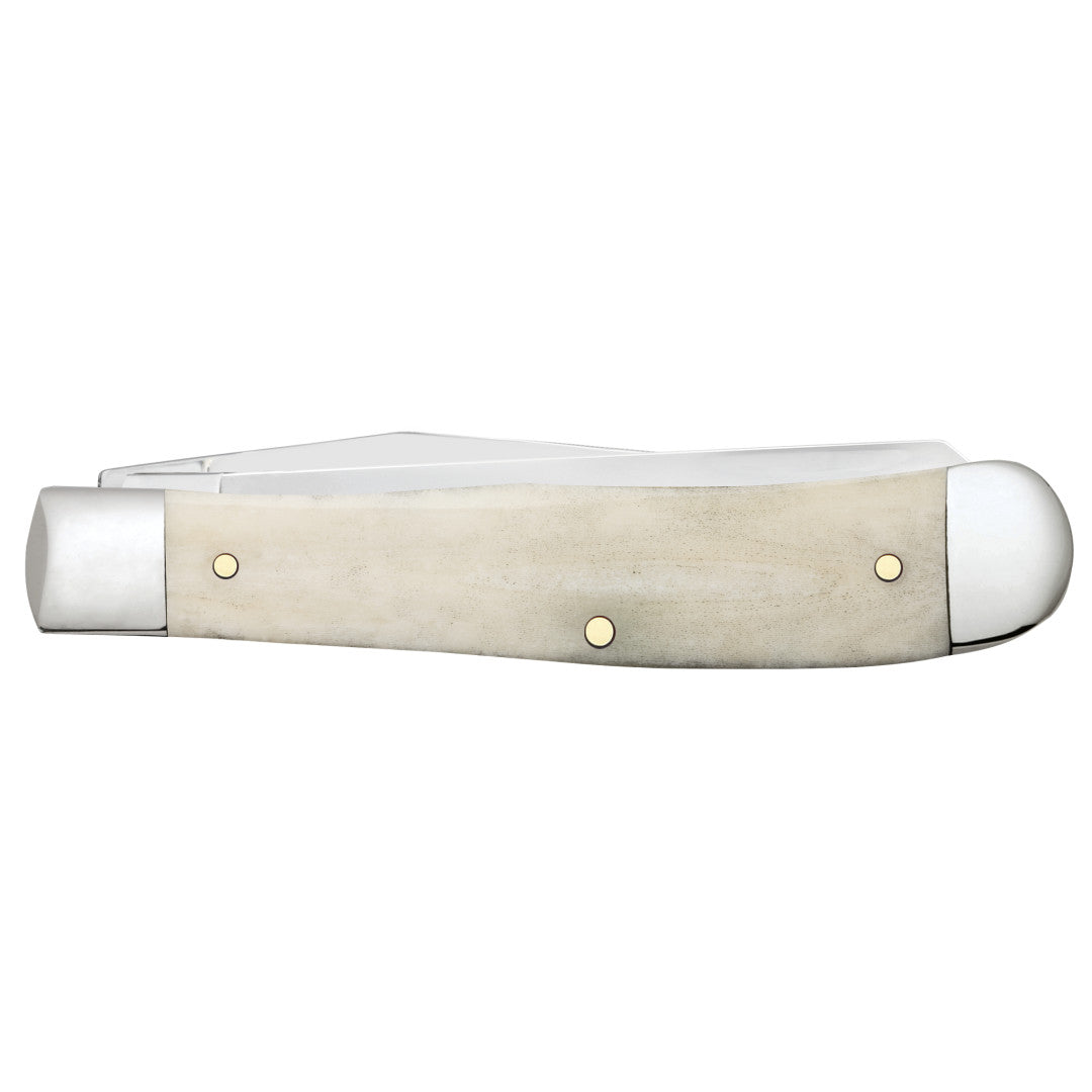 Smooth Natural Bone Trapper - Brass Bomb Shield Closed