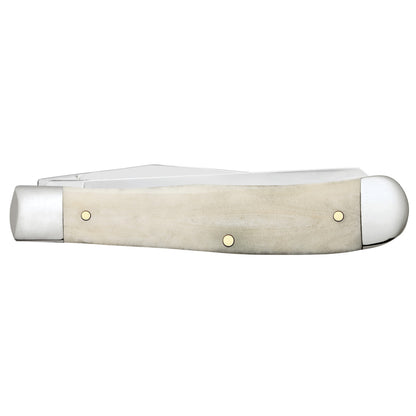 Smooth Natural Bone Trapper - Brass Bomb Shield Closed