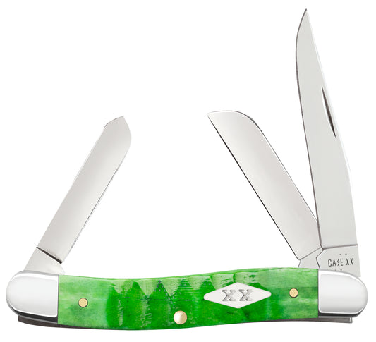 Gator Jigged Bright Green Bone Medium Stockman Front View