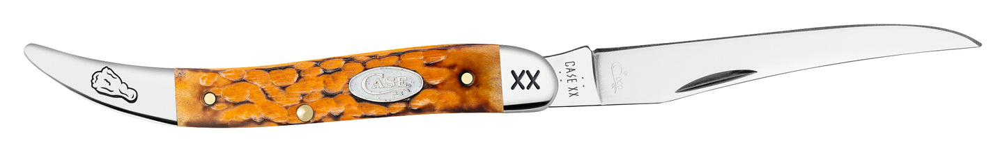 Standard Jig Burnt Persimmon Orange Bone Medium Texas Toothpick Open