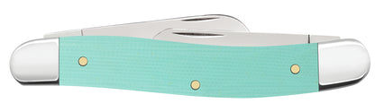 Smooth Seafoam Green G-10 Medium Stockman '18 Closed