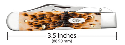 Vault - Peach Seed Jigged Amber Bone SS Cheetah® Cub Dimensions