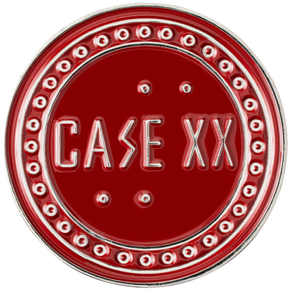 Red and White Challenge Coin Front View