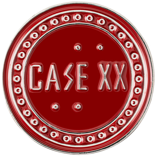 Red and White Challenge Coin Front View
