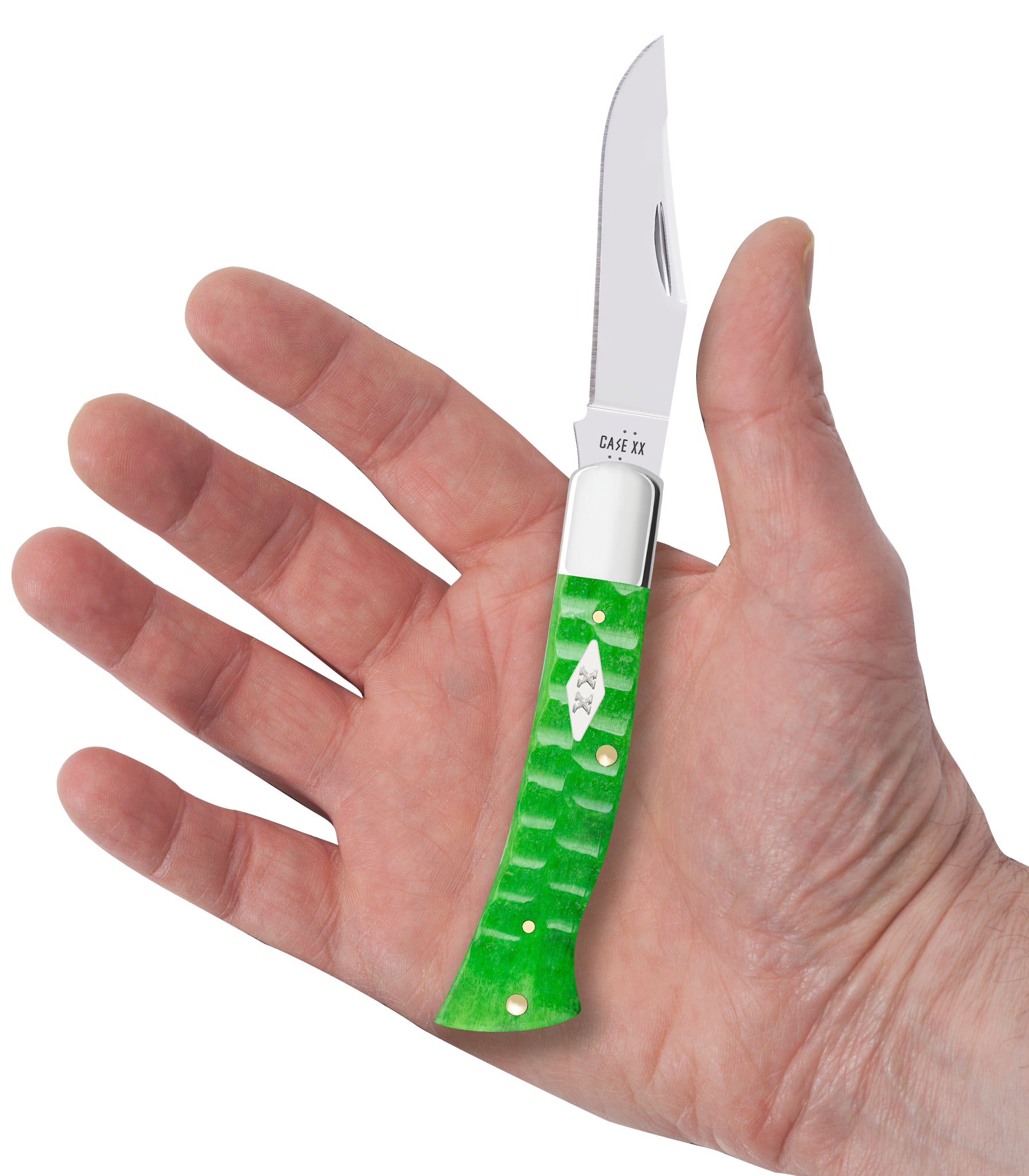 Case® | Gator Jigged Bright Green Bone Case Axe Handle