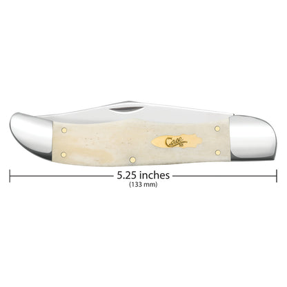Smooth Natural Bone Folding Hunter - Brass Bomb Shield Dimensions