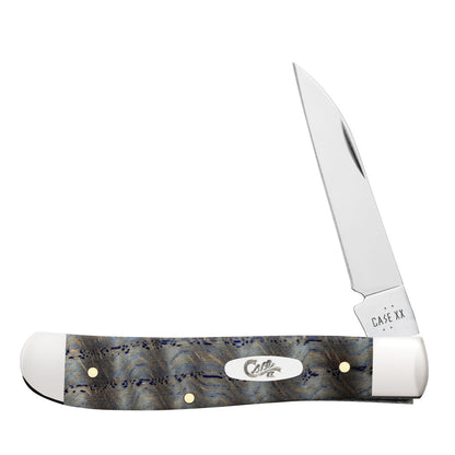 Smooth Blue Curly Oak Mini Trapper Front View