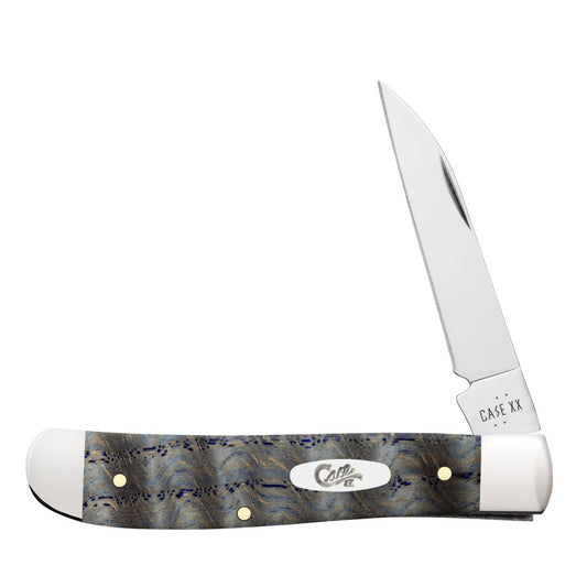 Smooth Blue Curly Oak Mini Trapper Front View