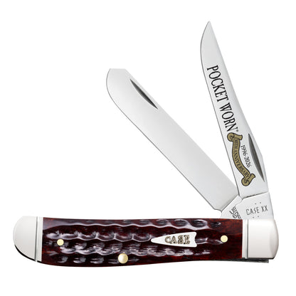 Pocket Worn® Corn Cob Jig Mahogany Bone Mini Trapper Front View