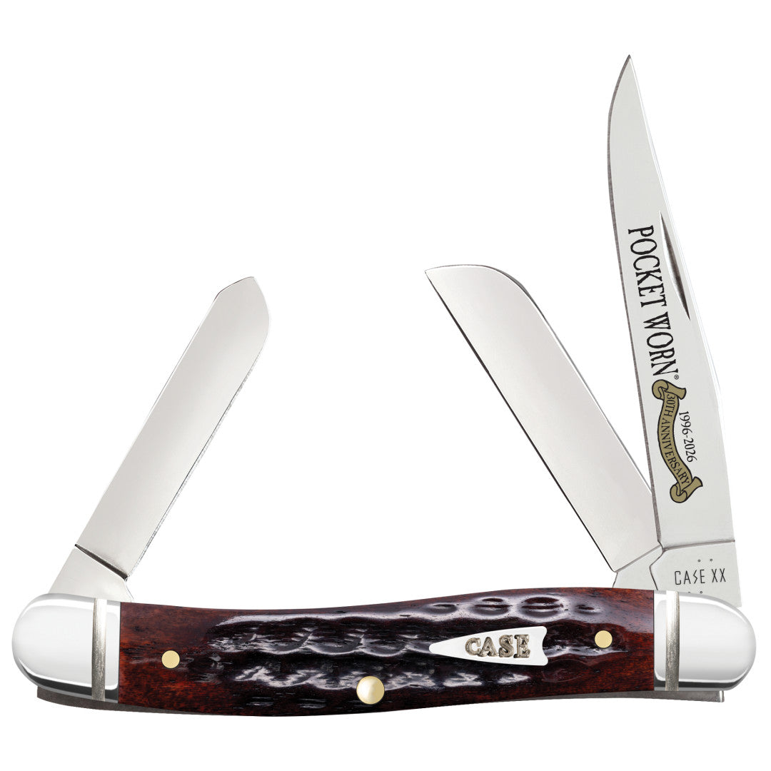 Case® | Pocket Worn® Corn Cob Jig Mahogany Bone Medium Stockman