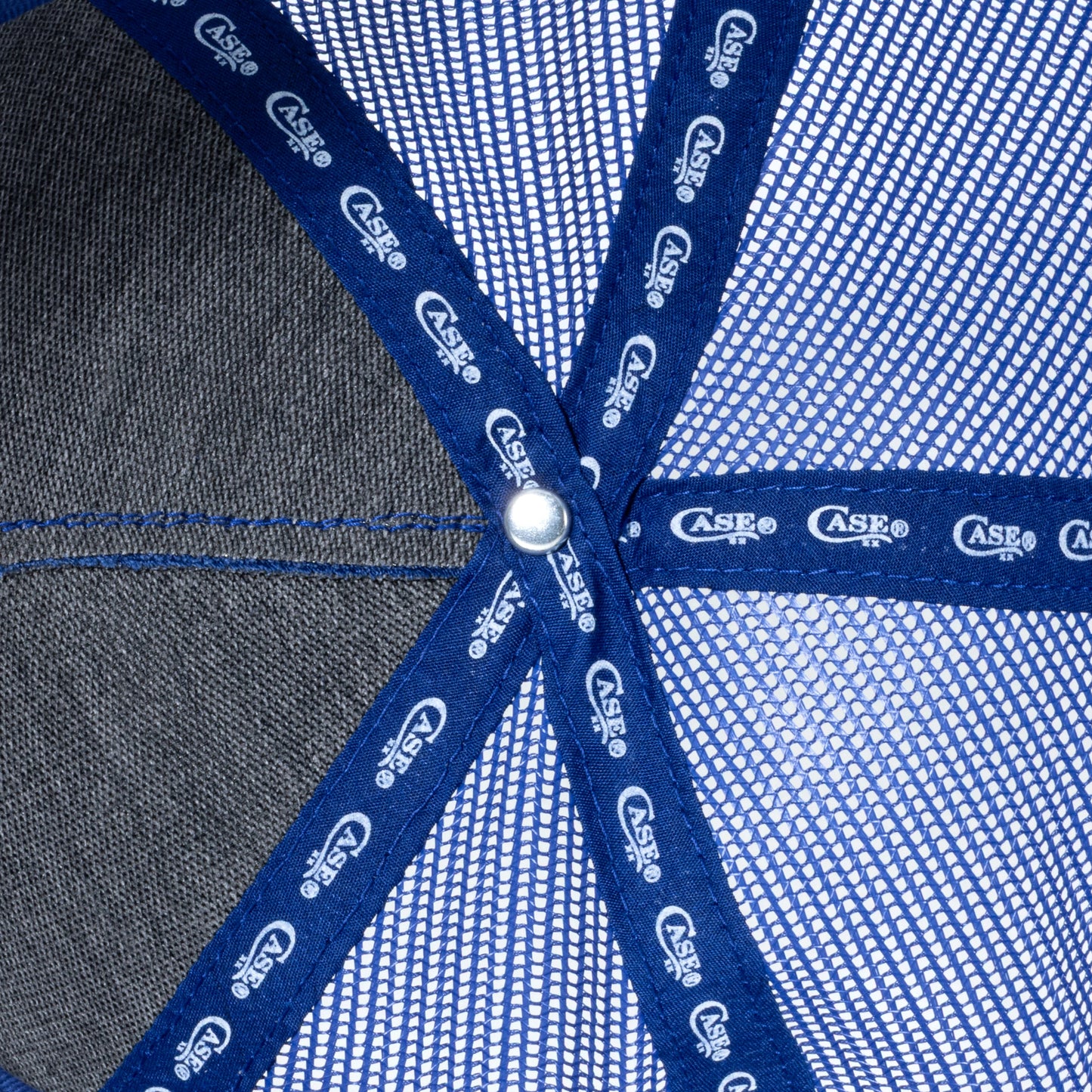 Blue 5 Panel Cap w/ Rope - Screenprint Inside View