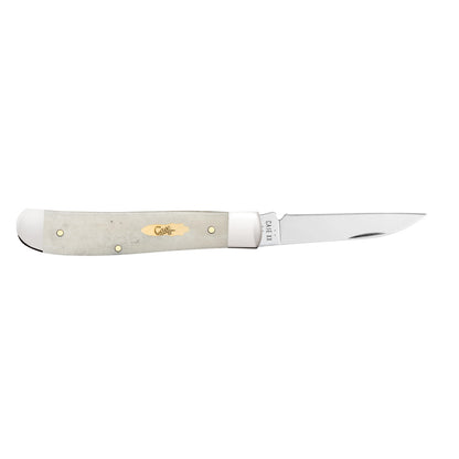 Smooth Natural Bone Mini Trapper - Brass Bomb Shield Open