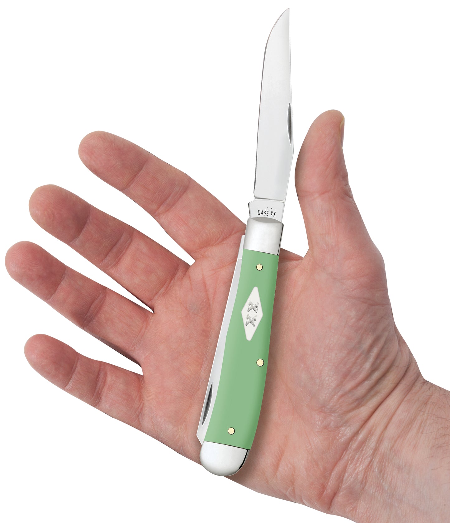 Smooth Mint Green Synthetic Trapper In Hand