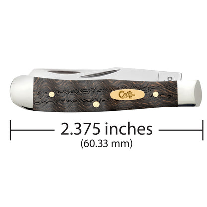 Smooth Black Curly Oak Wood Tiny Trapper Dimensions