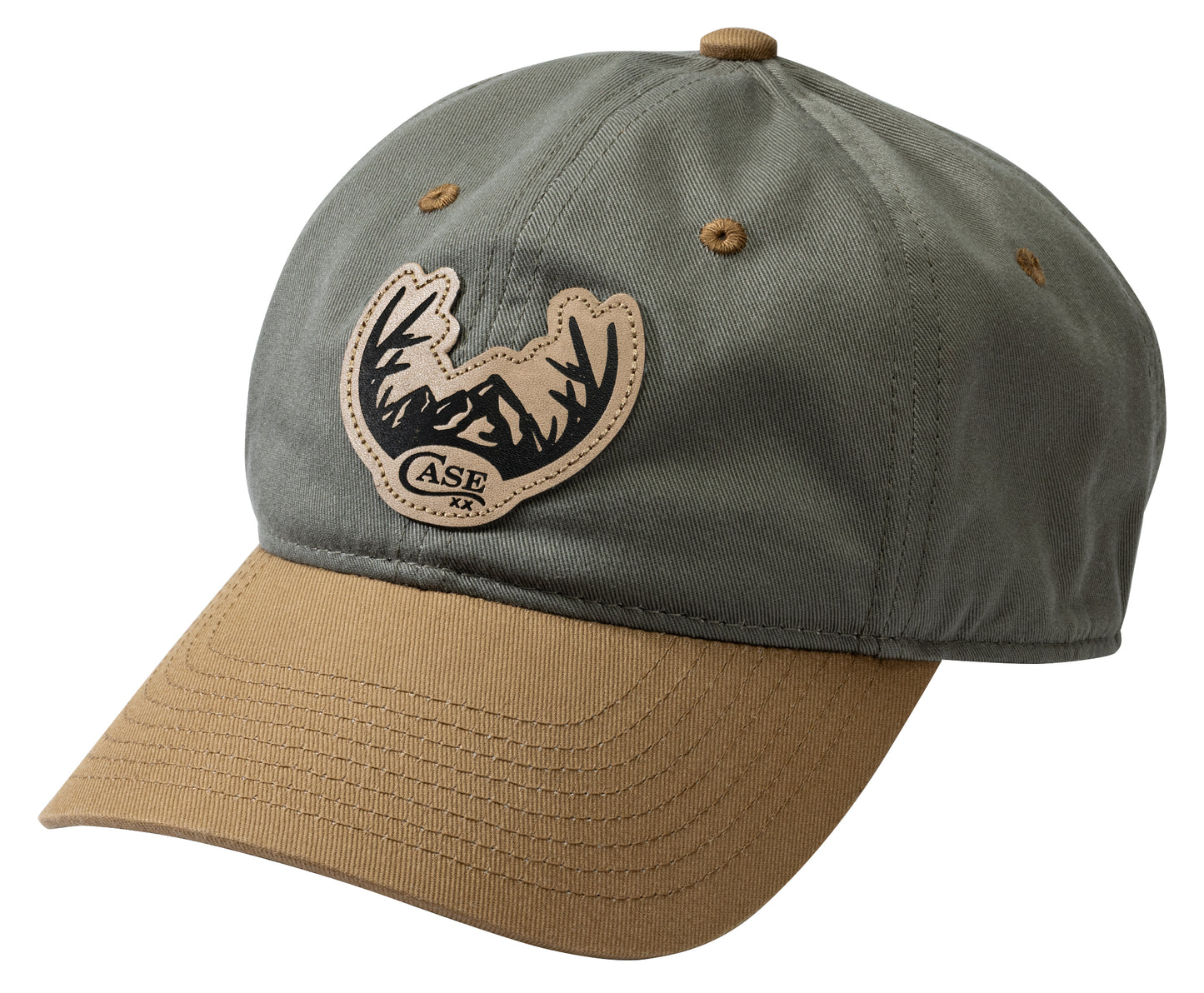 Olive Green 6 Panel Cap Front View