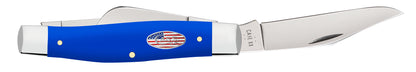 Royal Blue Synthetic Smooth Large Stockman Open