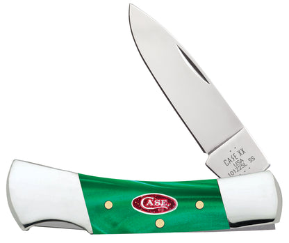 Smooth Green Pearl Kirinite® Lockback Front View