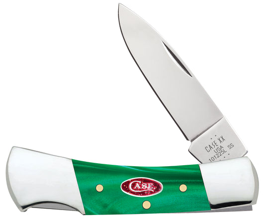 Smooth Green Pearl Kirinite® Lockback Front View