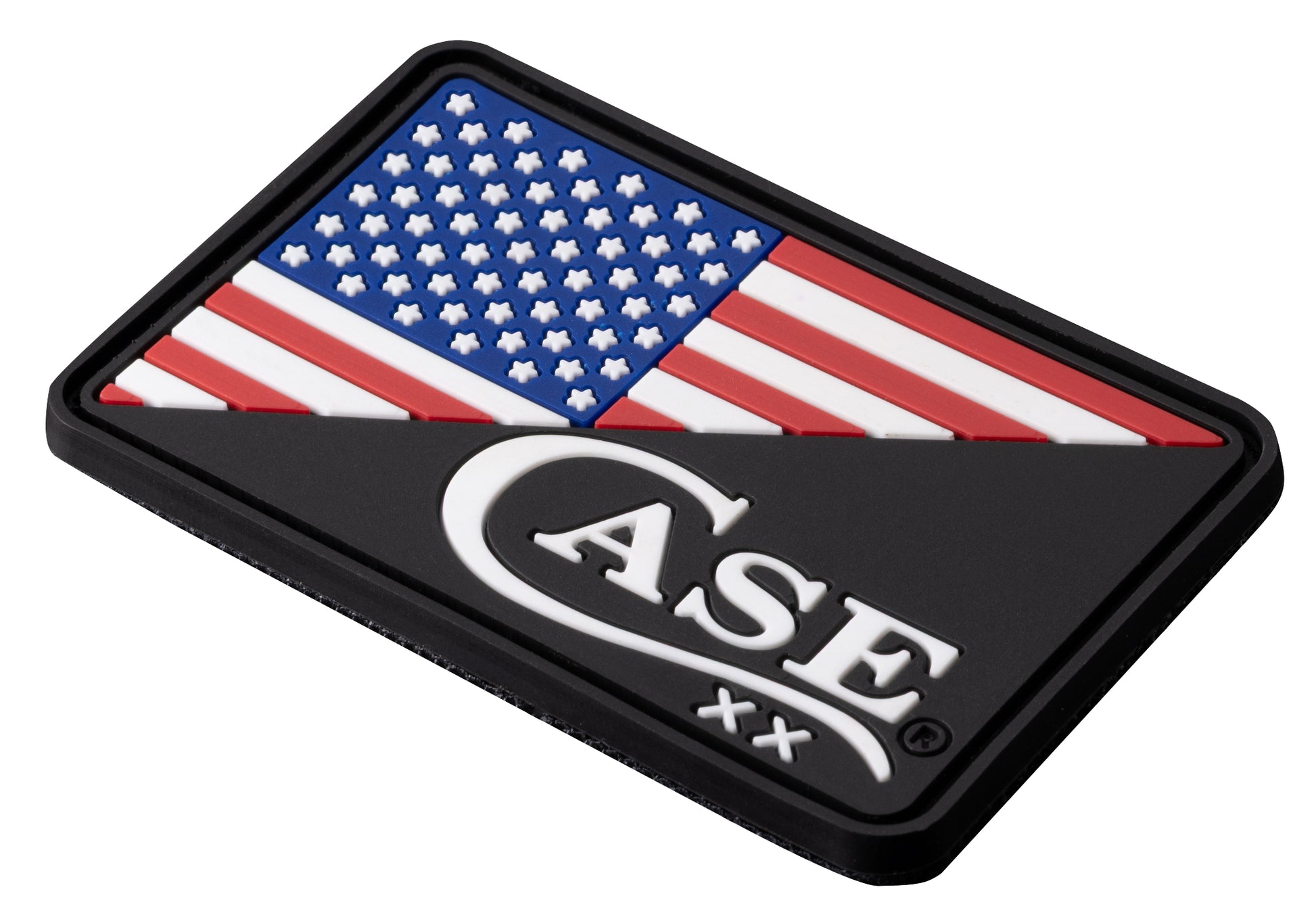 Angled view of Flag Rubber Patch