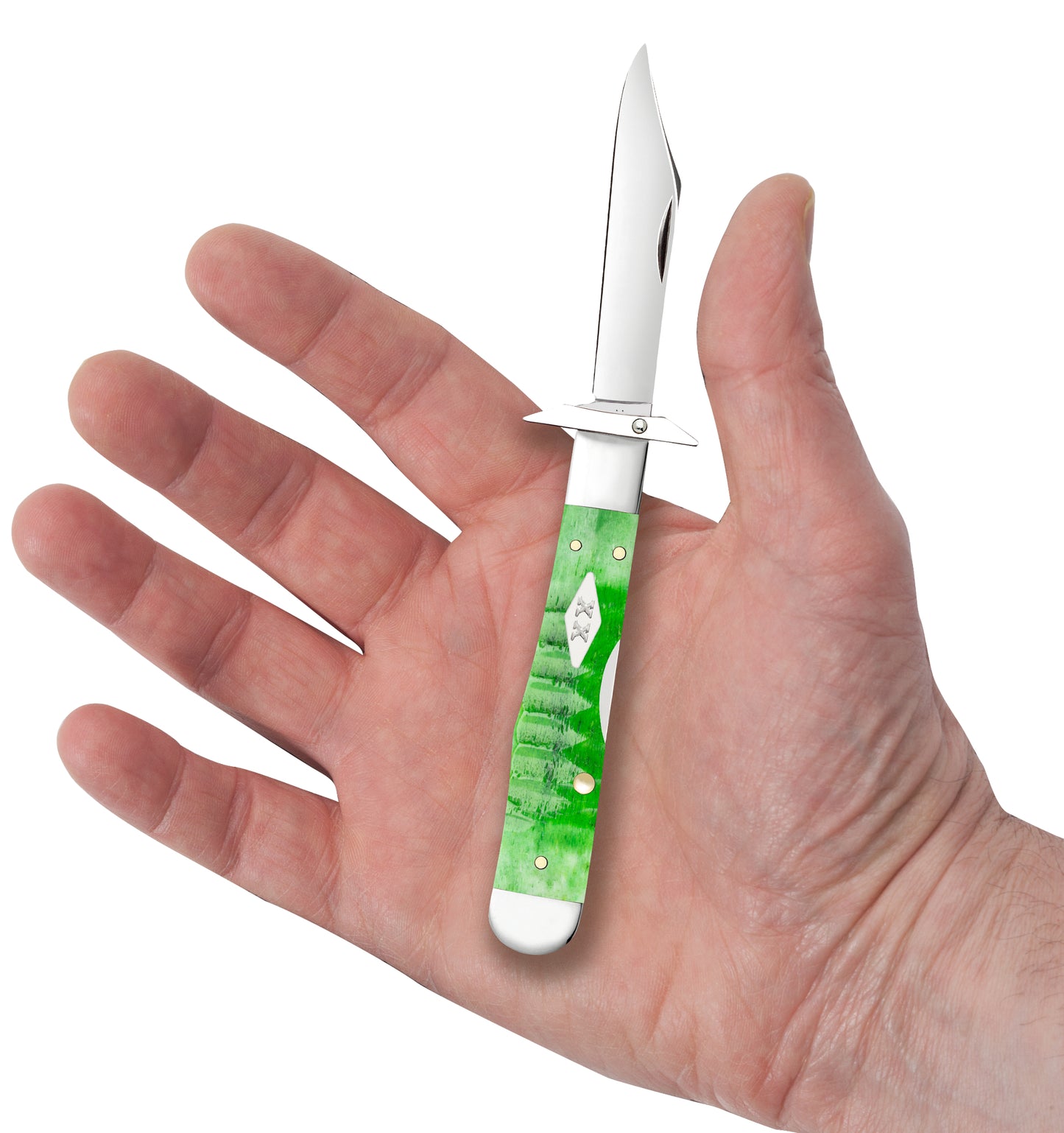 Gator Jigged Bright Green Bone Cheetah® Cub in Hand