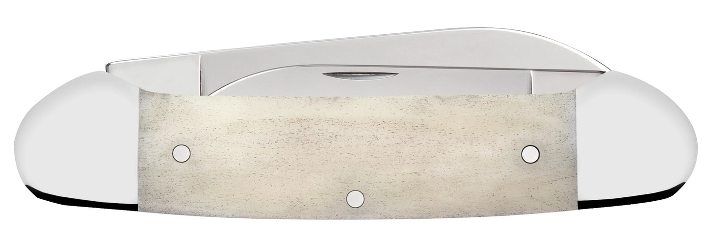 Harley Davidson® Embellished Smooth Natural Bone Canoe Closed