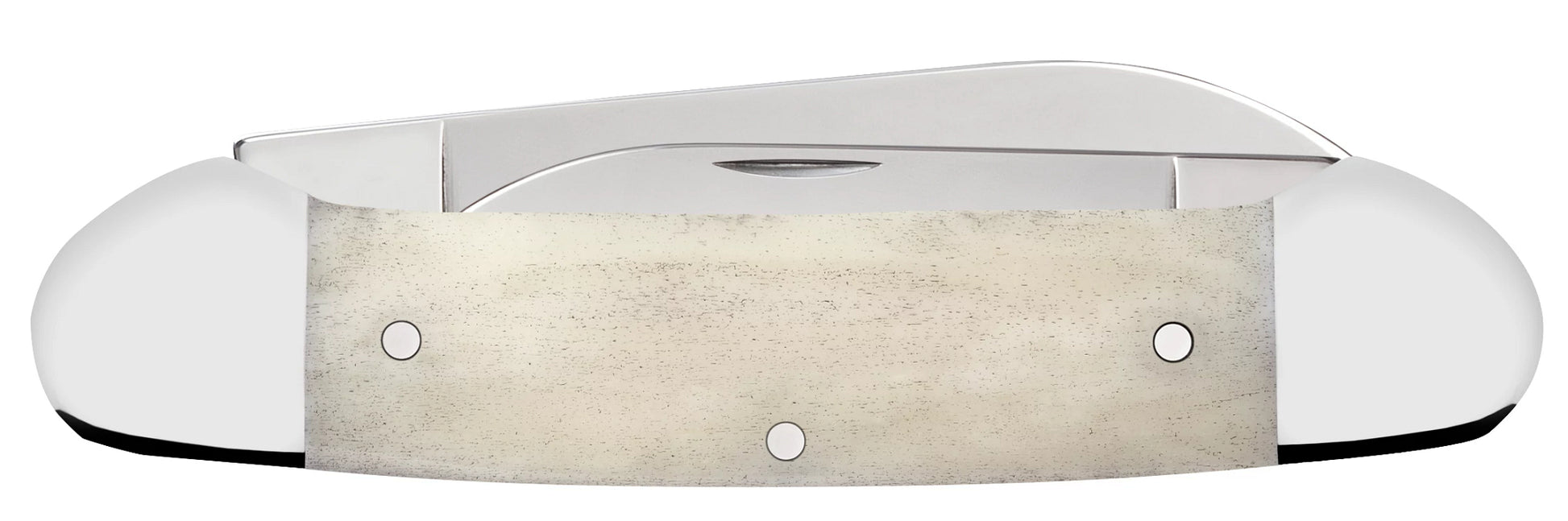 Harley Davidson® Embellished Smooth Natural Bone Canoe Closed