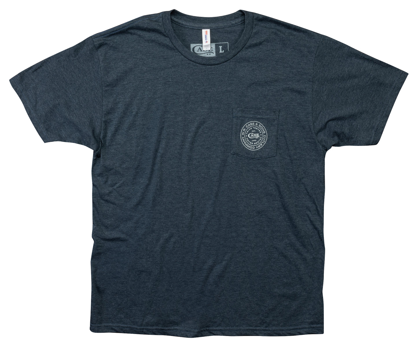 Navy Heather T-Shirt Front View