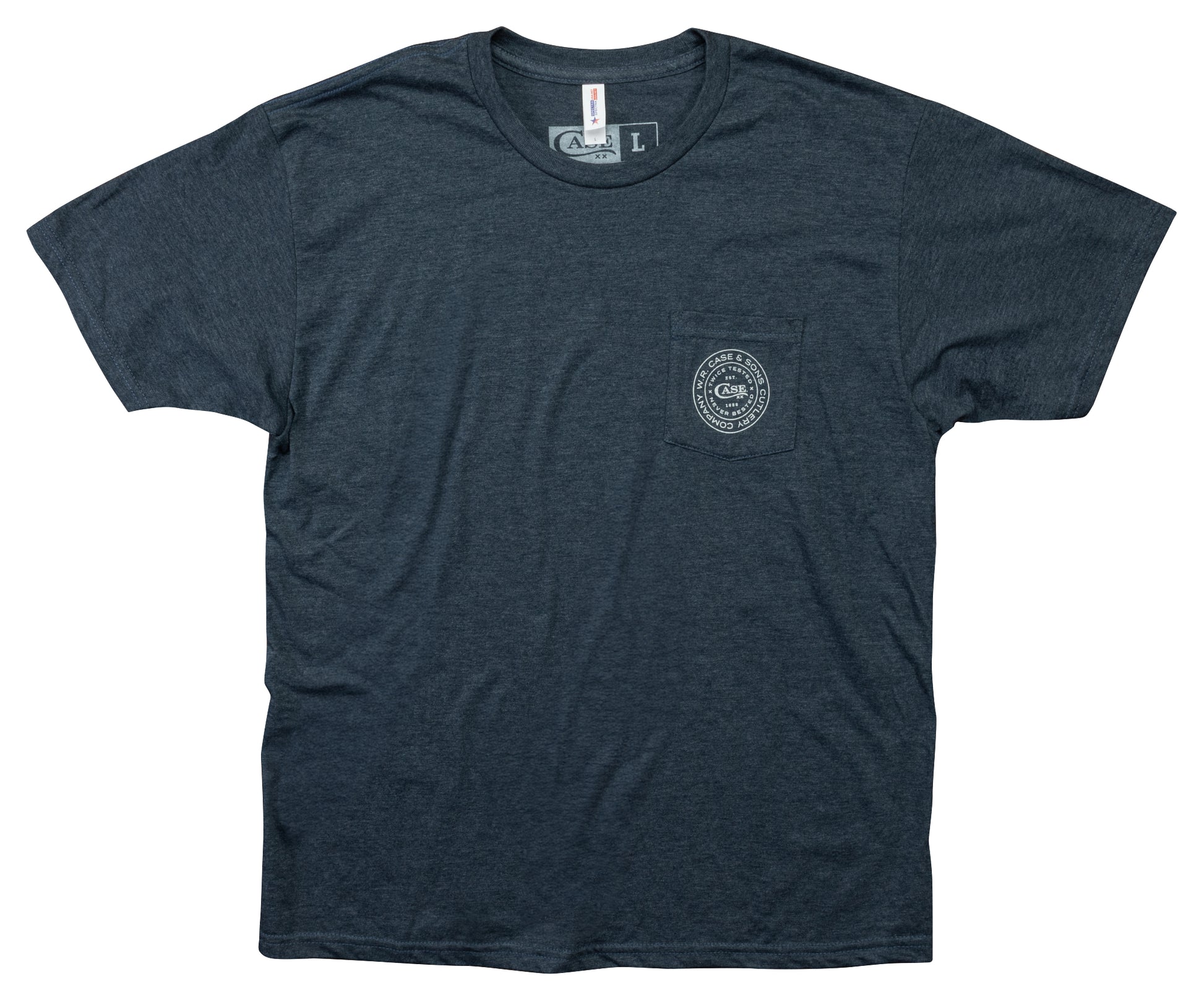 Navy Heather T-Shirt Front View